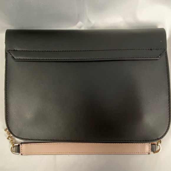 Kate Spade Liz Putnam black and light pink shoulder clutch purse - Picture 8 of 14